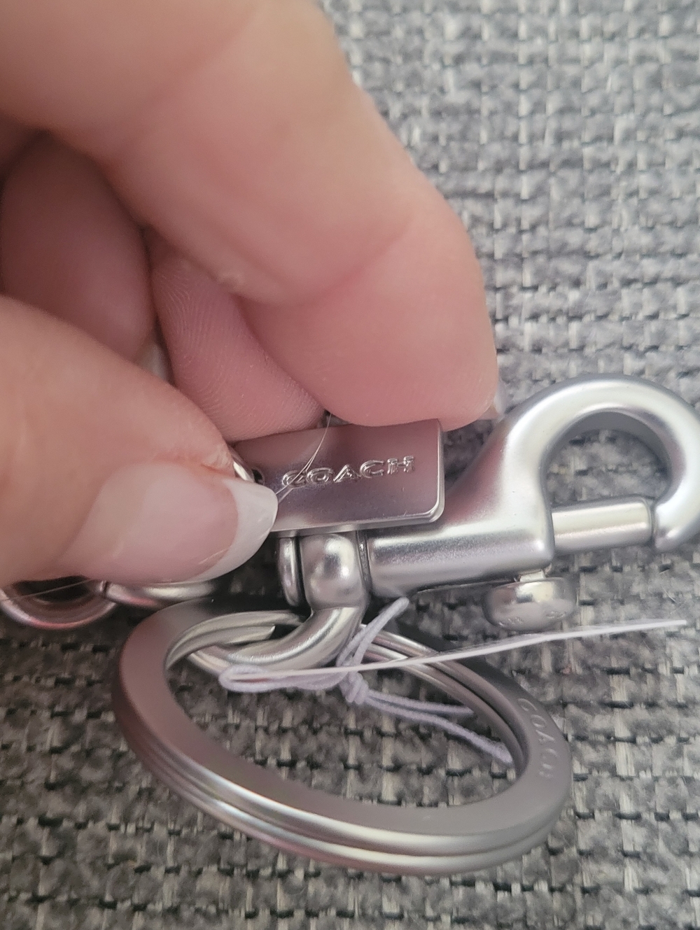 Coach Coral Pink Bunny Charm Key Charm with Crystal Eye - Picture 10 of 16